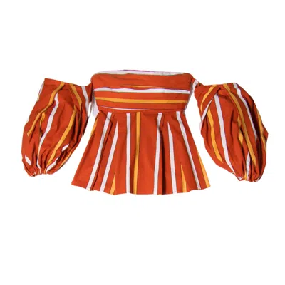 Yola Neme Women's Yellow / Orange Anais Top In Yellow/orange
