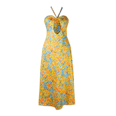 Yola Neme Women's Yellow / Orange Flora Dress In Yellow/orange