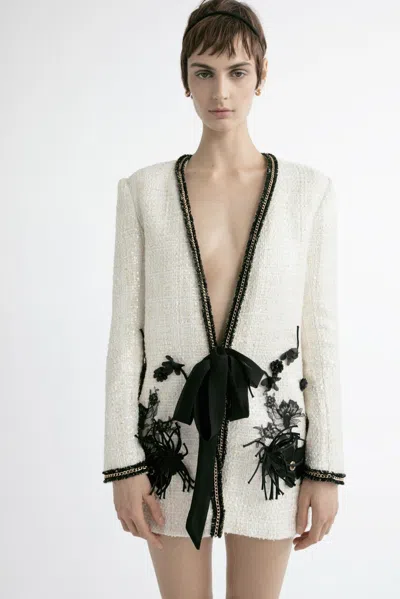 Yolancris Long Sleeve Jacket In White