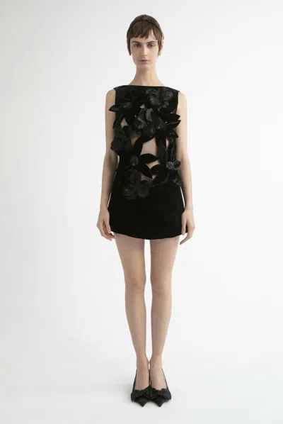 Yolancris Sleeveless Mini Dress With Florals