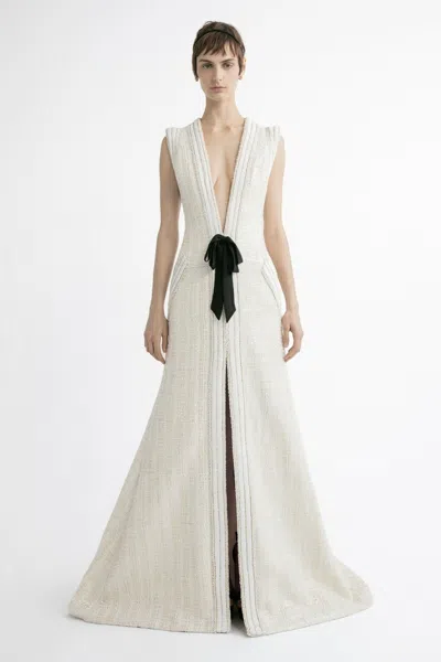 Yolancris Sleeveless Trumpet Gown In Ivory