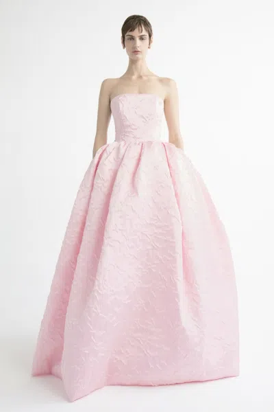 Yolancris Strapless Ball Gown In Pink