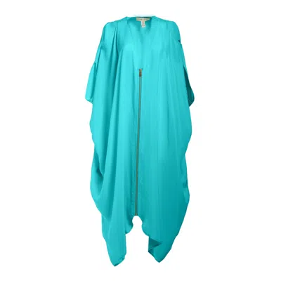 Yomisma Women's Blue Sonoran Zip Kaftan Caftan In Turquoise