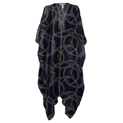 Yomisma Women's Gold / Black Sonoran Zip Kaftan In Justine