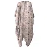 Yomisma Women's Neutrals / Pink / Purple Sonoran Zip Kaftan Caftan In Blush Jungle In Pink/purple