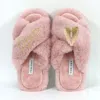 Yomisma Women's Pink / Purple Faux Fur Slippers - Global Recycled Standard Certified - Blessed + White Angel In Pink/purple
