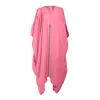 Yomisma Women's Pink / Purple Sonoran Zip Kaftan In Bubble Gum In Multi