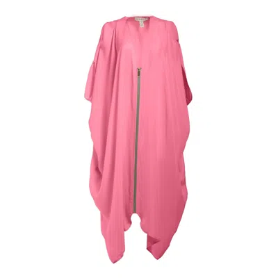 Yomisma Women's Pink Signature Zip Kaftan In Bubble Gum — Eco-friendly, Ultra-soft, Versatile Silhouette