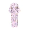 Yomisma Women's Purple / Pink Pink Poppy Eco Luxe Robe In Pink