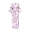 Yomisma Women's Signature Luxury Robe In Pink Poppy Print — Eco-friendly, Ultra-soft, Lounge Layer In Pink