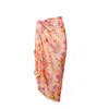 Yomisma Women's Yellow / Orange Peach Poppy Sarong In Yellow/orange