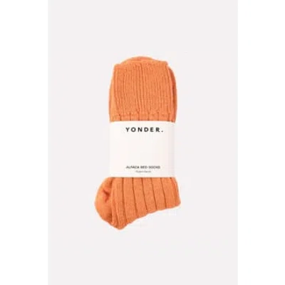 Yonder Living - Alpaca Bed Socks Orange In Yellow
