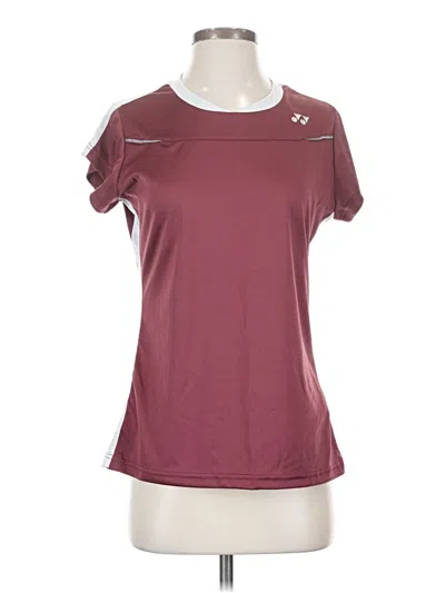 Pre-owned Yonex Active T-shirt In Burgundy
