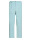 Yoon Man Pants Sky Blue Size 36 Cotton, Elastane In Blue