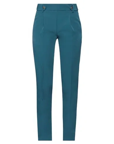Yoon Woman Pants Deep Teal Size 6 Polyester, Elastane In Green