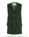 Yoox Net-a-porter For The Prince's Foundation Woman Blazer Dark Green Size 14 Virgin Wool In Green