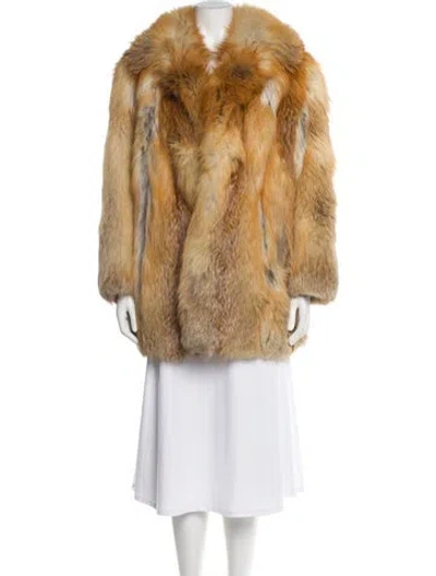 Pre-owned York Furrier Fur Faux Fur Coat In Neutral
