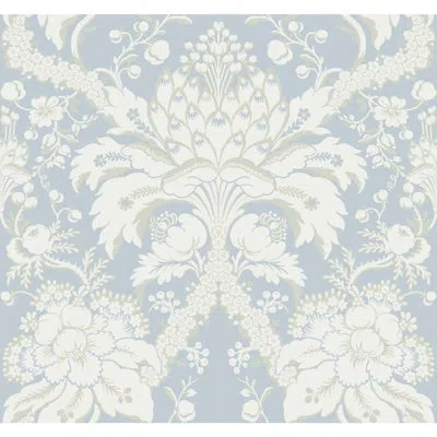 York Wallcoverings 27' L X 27" W Wallpaper Roll In Blue