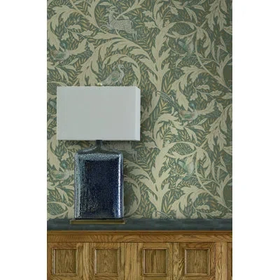 York Wallcoverings Arts And Crafts Woodland Tapestry  27' L X 27" W Wallpaper Roll In Green