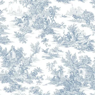 York Wallcoverings Ashford 33' L X 20.5" W Wallpaper Roll In Blue