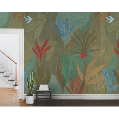 York Wallcoverings Chambord Gardens Ultramarine Wall Mural In Multi