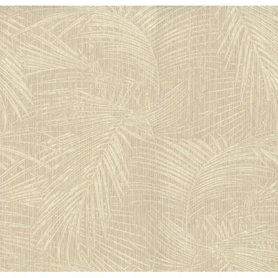 York Wallcoverings Della Palm Multi Wallpaper In Beige