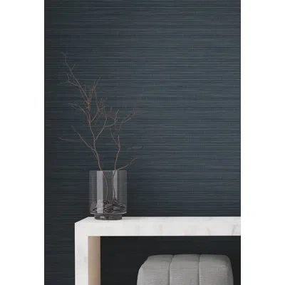 York Wallcoverings Down To Earth Striated Wallpaper In Blue