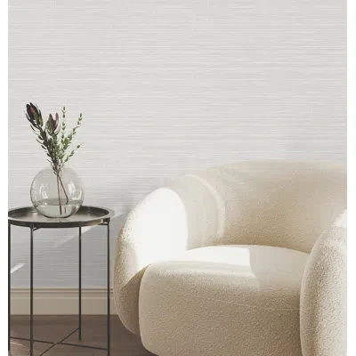 York Wallcoverings Down To Earth Striated Wallpaper In White