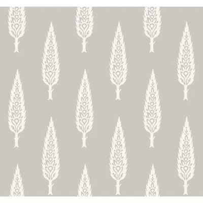 York Wallcoverings Juniper Tree 27' L X 27" W  Wallpaper Roll In Gray
