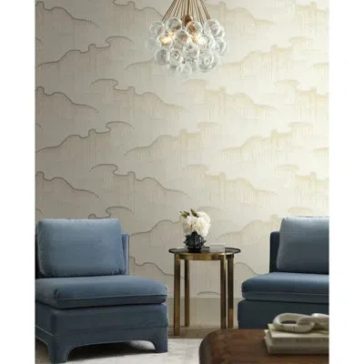 York Wallcoverings Moonlight Pearls 27' L X 27" W Wallpaper Roll In Cream
