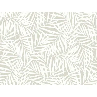 York Wallcoverings Oahu Fronds 27' L X 27" W Wallpaper Roll In Cream,off White