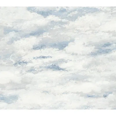 York Wallcoverings Plein Air  27" L X 27" W Smooth Wallpaper Roll In Blue