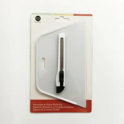 York Wallcoverings Smoother & Knife 7.75' L X 4.5" W Peel And Stick Wallpaper Accessory In Black;white