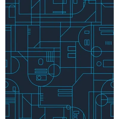 York Wallcoverings Star Wars R2d2 Geometric Peel & Stick Wallpaper In Blue
