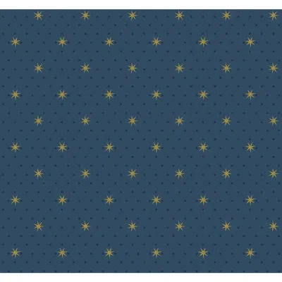 York Wallcoverings Stella Star 27' L X 27" W Wallpaper Roll In Blue