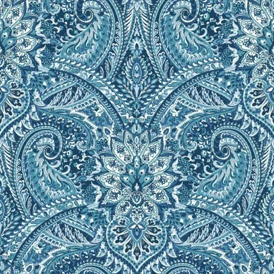 York Wallcoverings Waverly Swept Away 16.5' L X 20.5" W Peel And Stick Wallpaper Roll In Blue