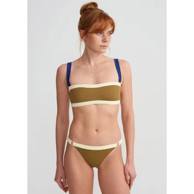 Yorstruly Women's Baguette Bikini Top - Olive In Multi