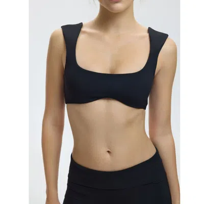 Yorstruly Women's Black Bardot Bralette - Charcoal