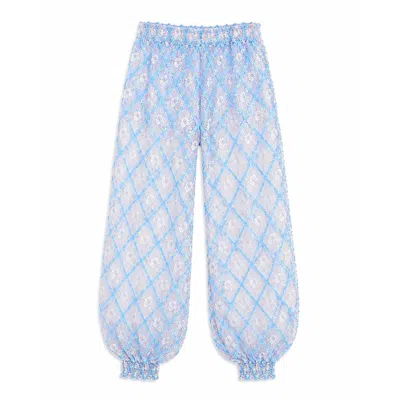 Yorstruly Women's Blue Banana Pants - Flower Power