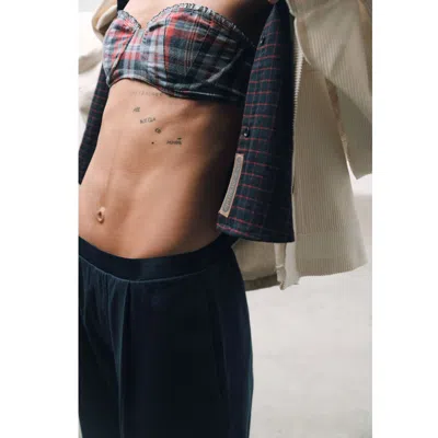 Yorstruly Women's Blue Holiday Balconette Bralette In Black