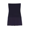 Yorstruly Women's Blue On & Off Court Dress; Convertible Strapless Dress & Skirt