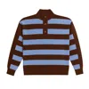 Yorstruly Women's Blue / Orange / Brown Retro Stripe Knit In Multi