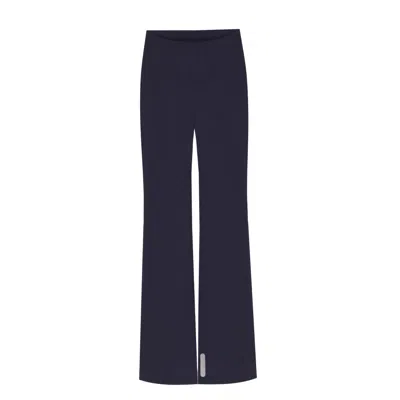 Yorstruly Women's Blue Twist Flare Pants - Navy / Long