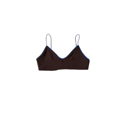 Yorstruly Women's Brown / Blue Babe Bralette - Espresso Martini