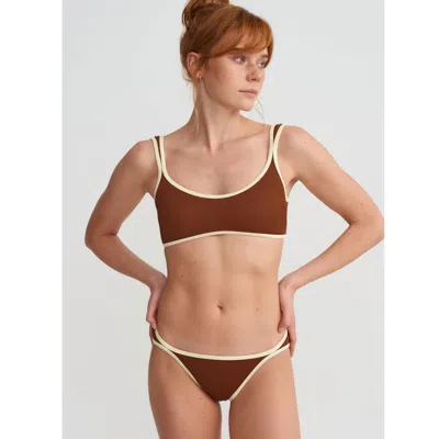 Yorstruly Women's Brown Duet Surf Bikini Bottom - Malt