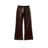 Yorstruly Women's Brown Glaze Sequinned Pants - Souffle In Brown