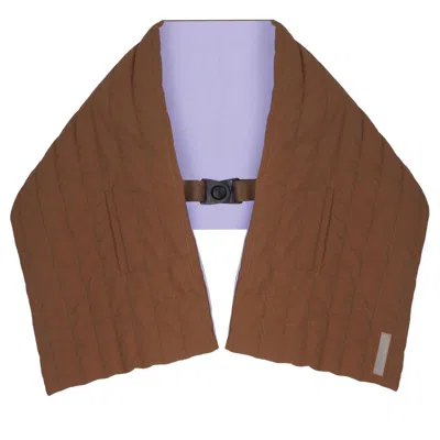 Yorstruly Women's Brown / Pink / Purple Tokyo Shawl - Flat White - Inside Lilac - Reversible In Brown/pink/purple