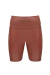 Yorstruly Women's Brown Skin Shorts In Brown