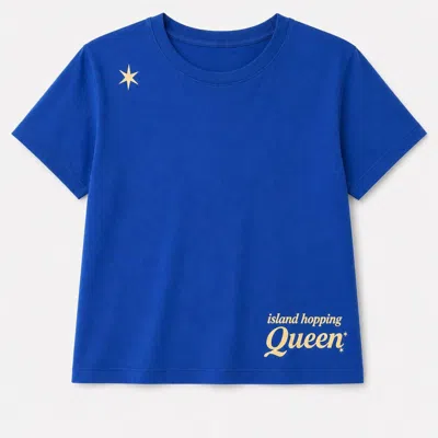 Yorstruly Women's Cropped T-shirt - Aegean Blue