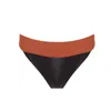Yorstruly Women's Cross Berg Bikini Bottom - Colour Black - High Leg Bikini Bottom With Faux Leather Fabric In Black